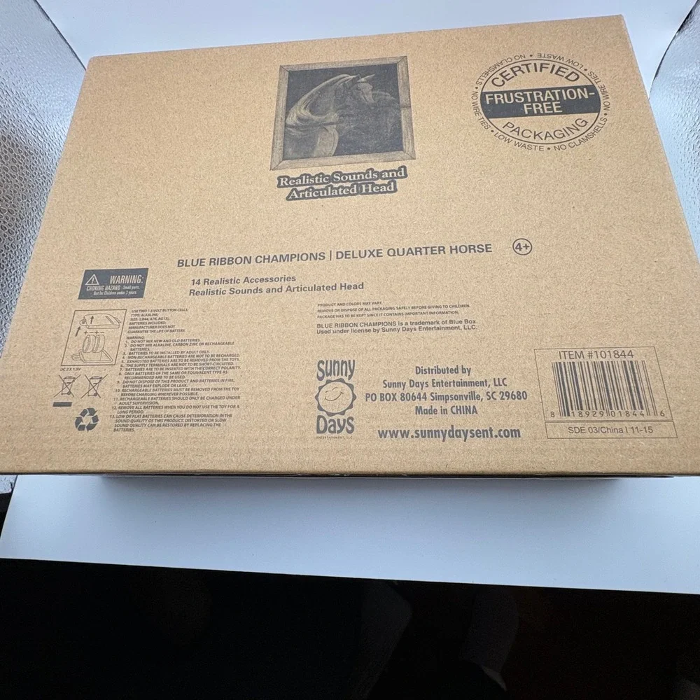 Blue Ribbon Champions Deluxe Quarter Horse, 14 Acc, Sounds Moveable Head NEW Toy